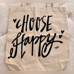 Choose Happy Canvas Tote Bag